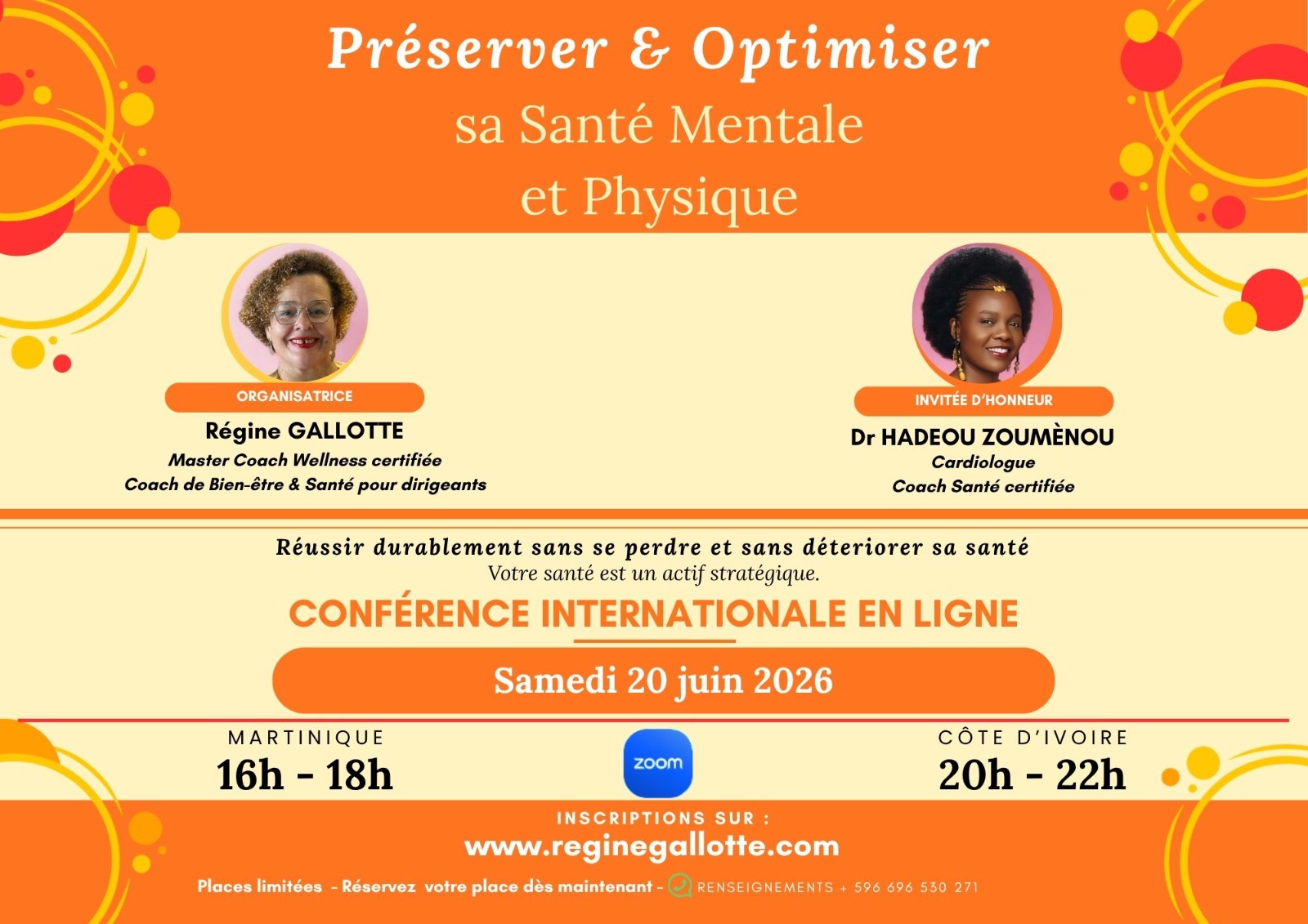 Conférence Préserver et Optimiser sa Santé Mentale et Physique - samedi 20 juin 2026